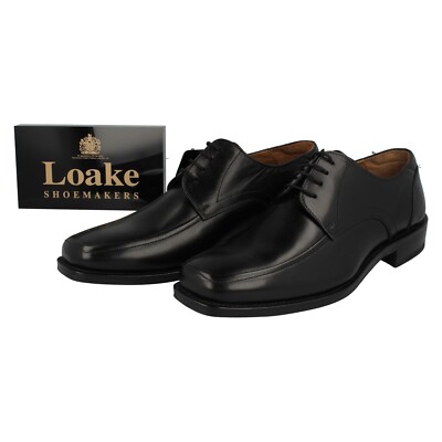 Herren Schaufensterware Schwarzes Leder Schnürschuh Größe Eu 6.5 Dual Für Sussex