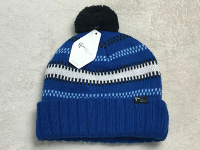 Greg Norman Collection Reebok The Shark Attack Beanie Blue One Size NEW
