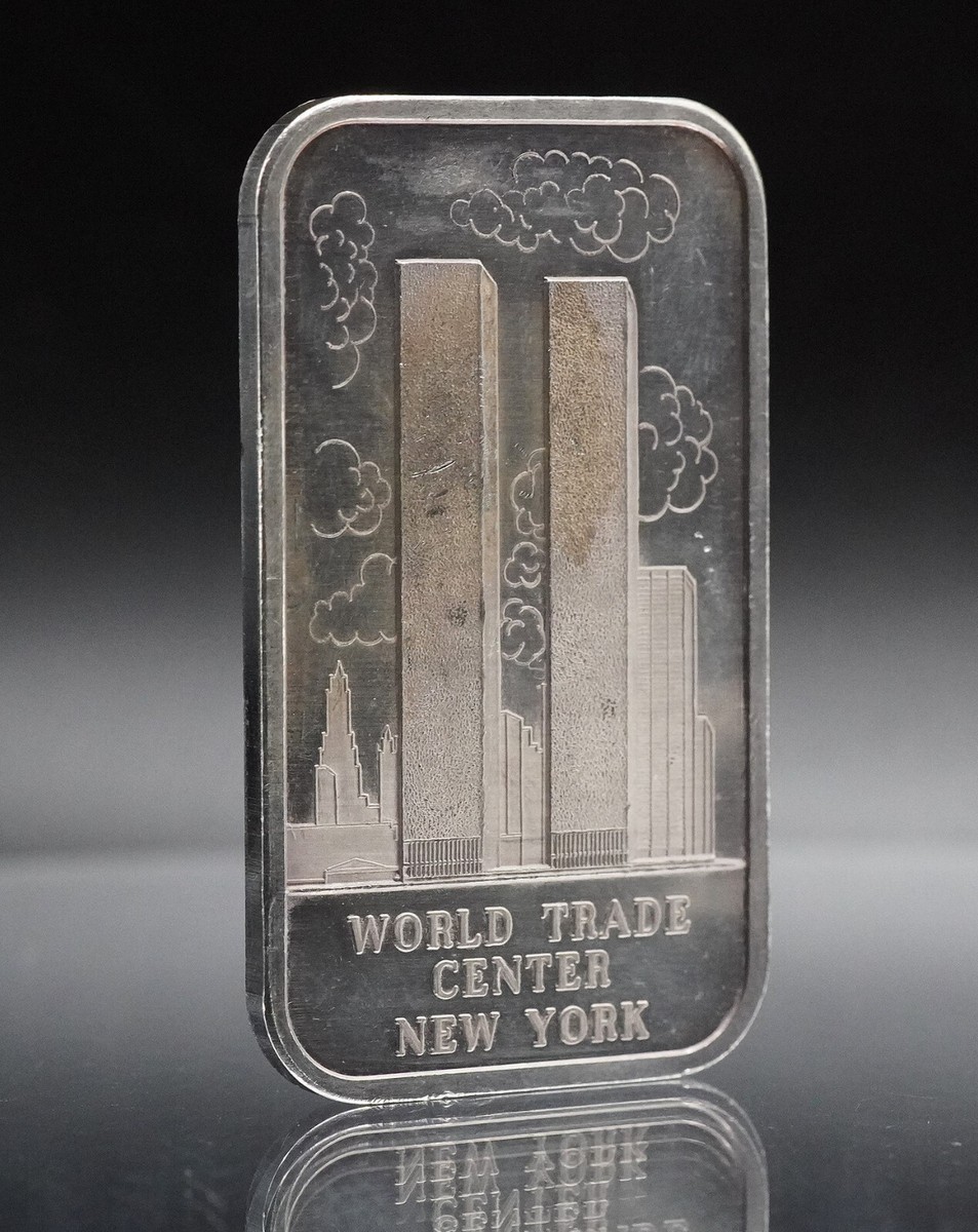 World Trade Center New York Madison Mint MTB 1oz 999 FINE Silver