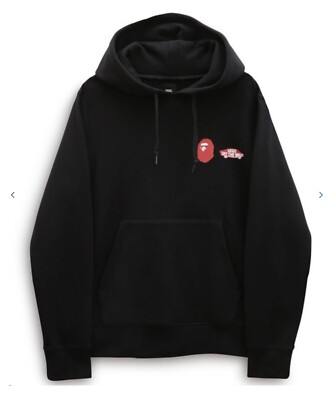 VANS X BAPE A Bathing Ape Collab Hoodie Gr. S Small SCHWARZ Unisex NEU + ETIKETT
