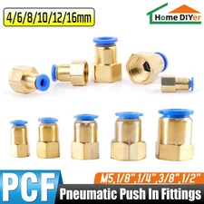 Pneumatic Straight Fittings Female Stud Inline Push Fit Connector air Line Hose