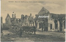 AK Ostpreussen-Taplau Nach Beschiessung durch russische Artillerie  (i484) 