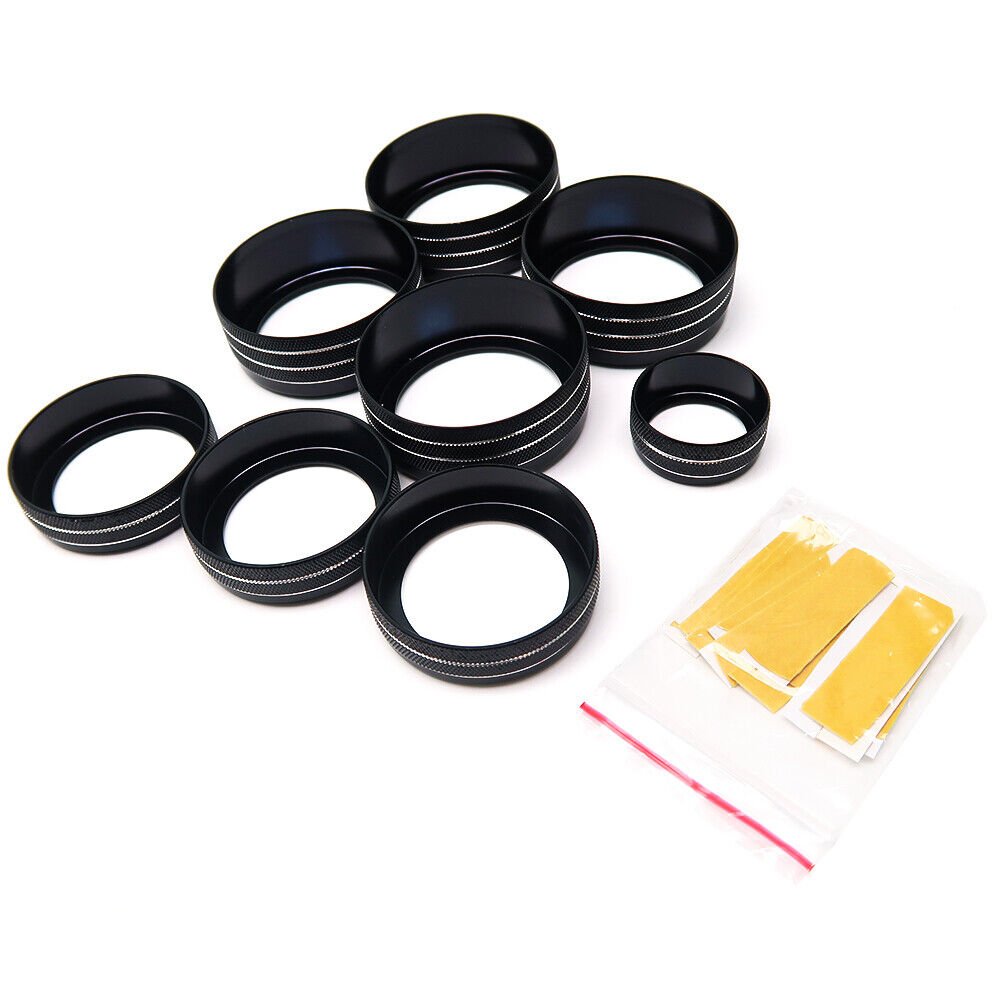 Console Switch Ring Knob Decor Cover For Ford F150 F-150  Raptor 2009-2014 Black - Picture 3 of 4