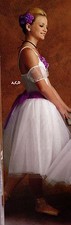 Romantic Ballet costume Petite adult w/ Orchid chiffon roses/ sash accessory