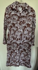 Casi Vintage Women Spring Summer 100% Vibrant Cotton Tiger Midi Dress Sz 12