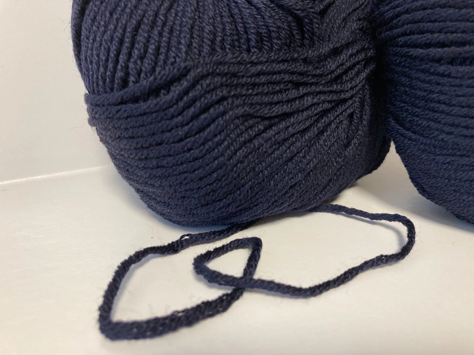 Lot De 10 Pelotes de laine mérinos /BLEU MARINE 211 - Photo 2/4