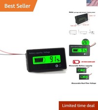 Multi-Function Battery Capacity Monitor with LCD Display and Alarm - Waterproof