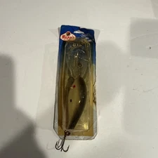 FISHING LURE MANN'S 3½"   MINNOW 30 PLUS BLACK, WHITE and orange belly NOS