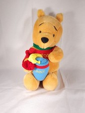 Vintage Disney Winnie the Pooh Christmas 16  Plush Stuffed toy scarf honey bells