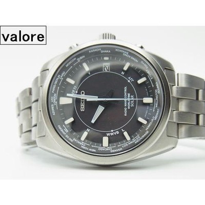 SEIKO BRIGHTZ World Time SBFT003 Solar Radio Controlled Titanium Herrenuhr