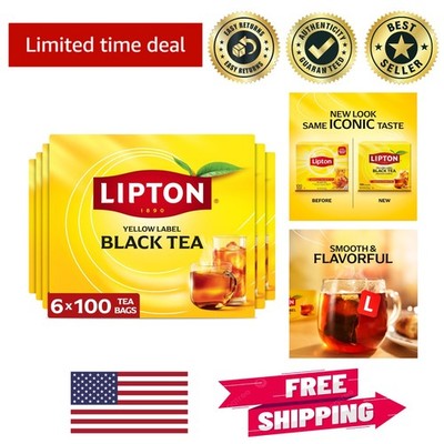 Breakfast Black Tea Bags - 600 Count, Sustainably Sourced High Caffeine