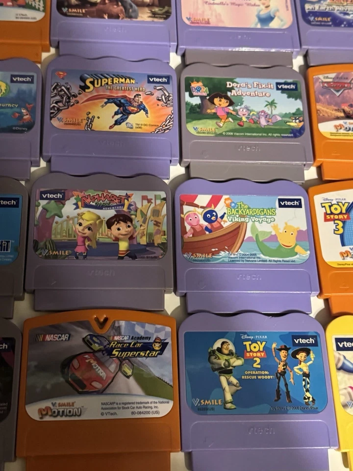 VTech V Smile Game Cartridges Large Lot of 30 Toy Story Cars Little Einsteins - Image 4 of 4