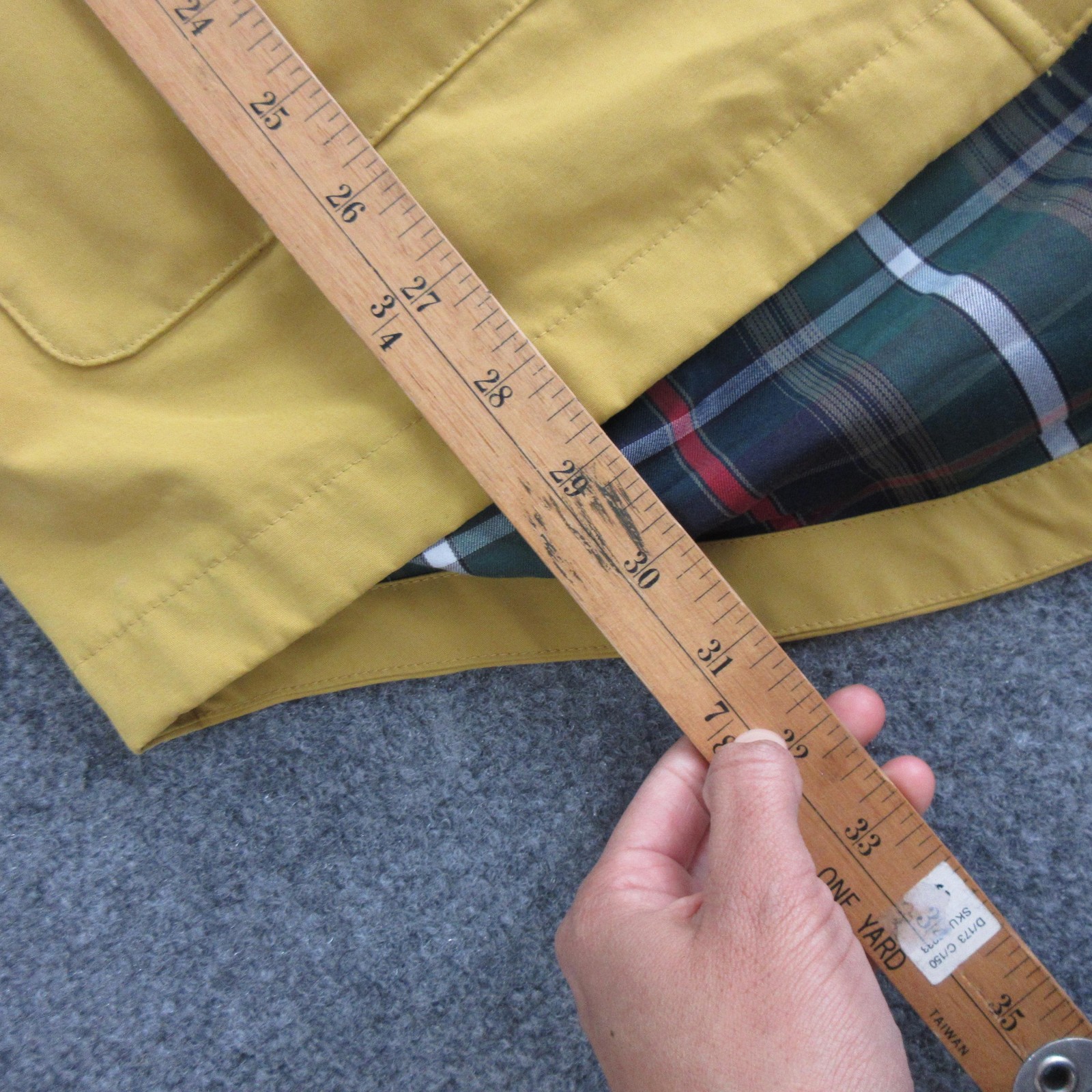 Pendleton Coat Womens Medium Yellow Rain Plaid Li… - image 9