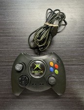 Original Xbox Duke Controller OEM X08-17160 W/Breakaway Cable Black - Tested