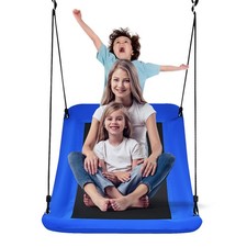 Costway 700lb Giant 60" Skycurve Platform Tree Swing for Kids and Adults Blue