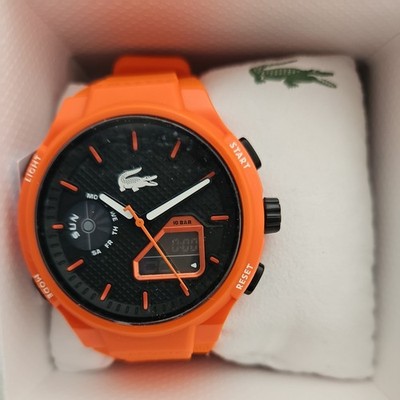LACOSTE LC33 Analog & Digital Orange/Black Dial Watch (Size 45mm) (2011369)