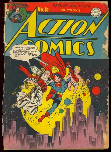 Action Comics #81 Unrestored Golden Age Superman Vintage DC Comic 1945 GD-