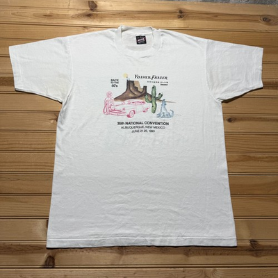 #ad Vintage 1993 Kaiser Frazer 35th National Convention Graphic T Shirt USA Large $28.69
