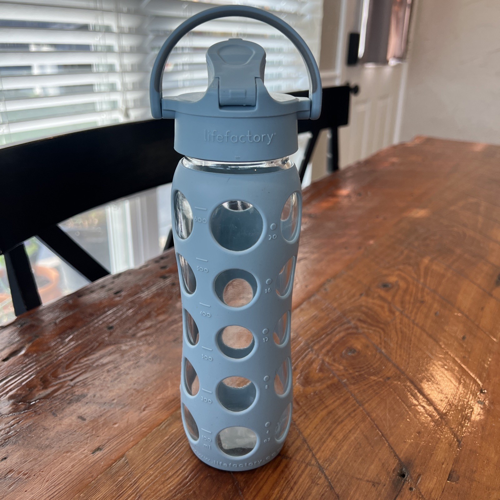 Life Factory 22-Ounce Glass Water Bottle with Active Flip Ca