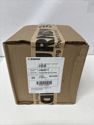 Qty 25 Burndy CCD Crimpit Cover 2-3/4'' Insulated For D Die Connector Compression