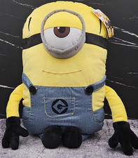 Despicable Me 3 Mel Minion Cuddle Pillow Kids 18in Yellow New Overalls