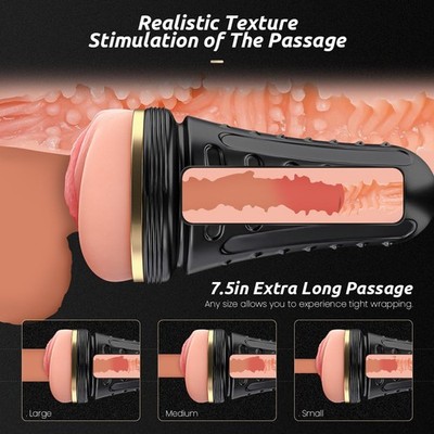 Male Masturbator,Kingdemer Realistic Pocket Pussy Vagina Textured with  Flesh