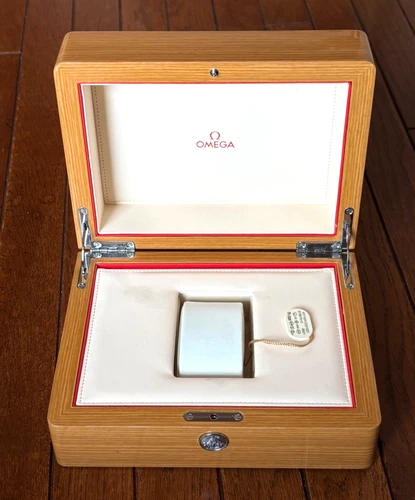 OMEGA Empty Wooden watch box Good Condition #L50