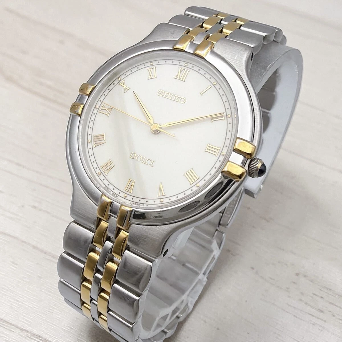 SEIKO DOLCE Seiko Dolce Combination Color Vintage Wristwatch Men s Watch Quartz