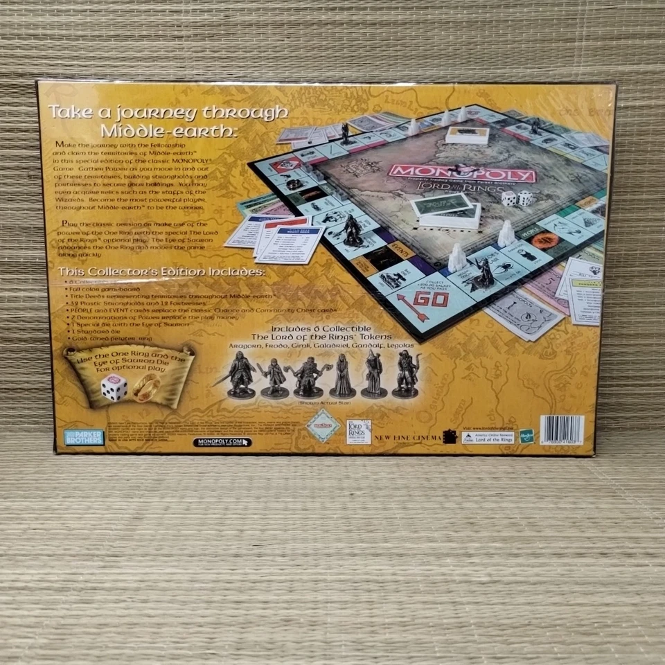 Monopoly El Señor de los Anillos Edición Trilogía Juego de Mesa 2003 Hasbro Precintado Nuevo Foto 2 de 4