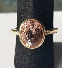 SCHMUCK-STCK RING 585 GOLD Morganit BRILLANT Facettenreich SOGNI D'ORO 18 56