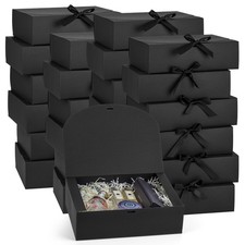 24 Pack Gift Boxes with Lids, 10.6x7.8x3.1 Inch Groomsmen Proposal Box, Luxur...