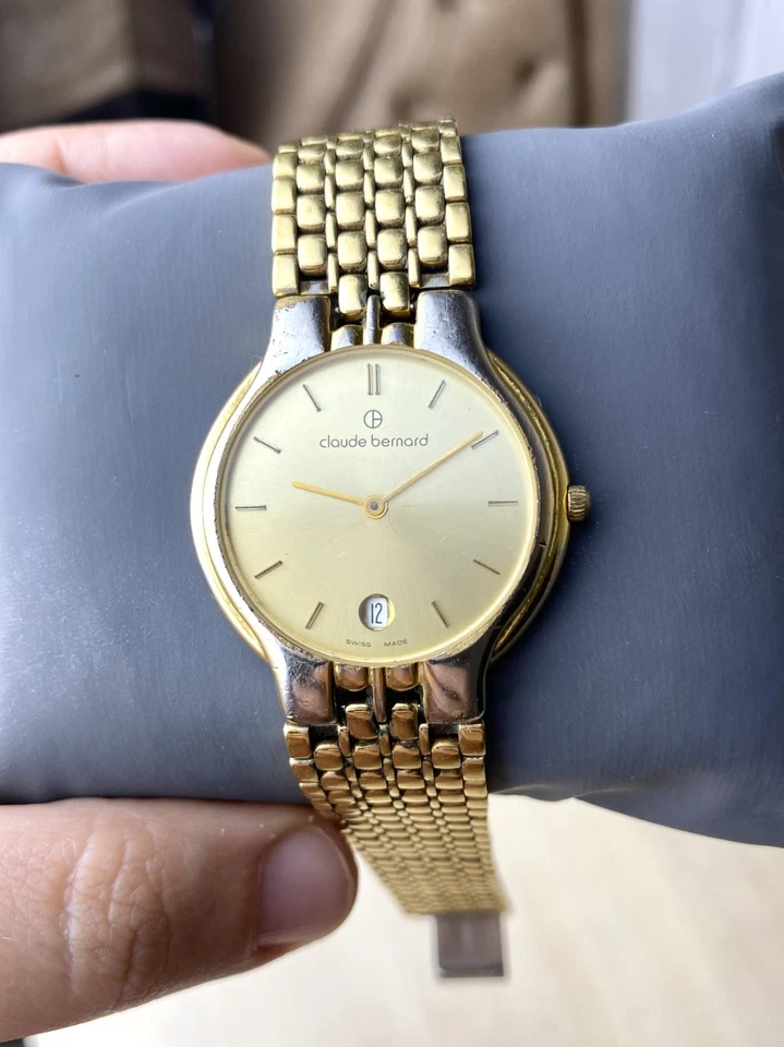 Reloj Hombre Claude Bernard Suizo Vintage 71178 Tono Dorado Hecho en Suiza Foto 2 de 4