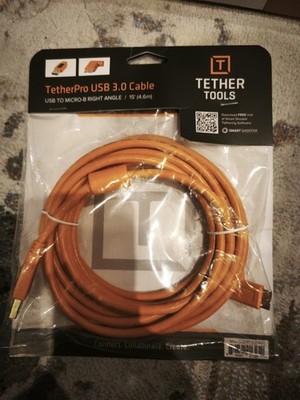 Tether Tools TPro USB 3.0 Micro-B Right Angle 4.6m/15 ORG