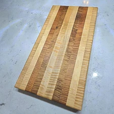 Handmade Curly Maple Cutting Board: Rustic Charcuterie Board-Serving Cheese Tray