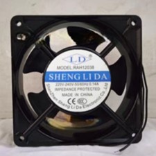 1 PCS LD Fan RAH12038 AC220V 0.14A 12038 12cm 2 wire aluminum frame fan