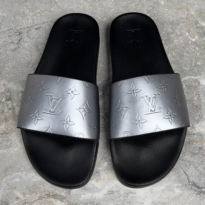 Rare Louis Vuitton Waterfront Mules LV Monogram Silver 8 LV or 9