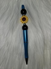 Sunflower Beaded Refillable Ball Point Pen Pack of 5