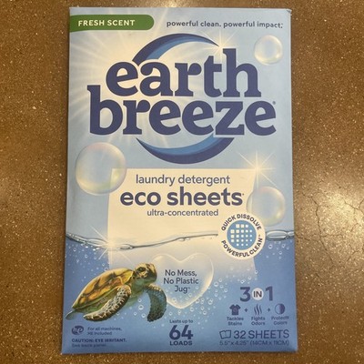 earth breeze laundry detergent sheets fresh scent