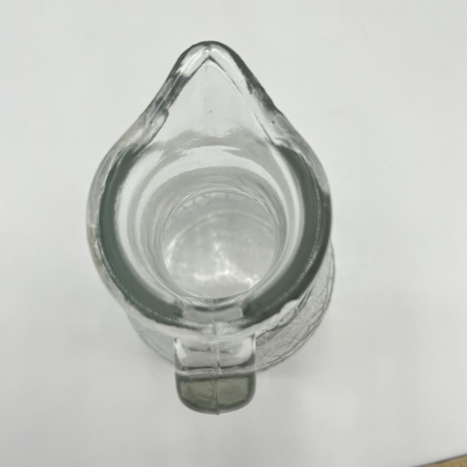 Vintage Crackle Glass Pitcher Spider Web Pattern Patent Applied For ...
