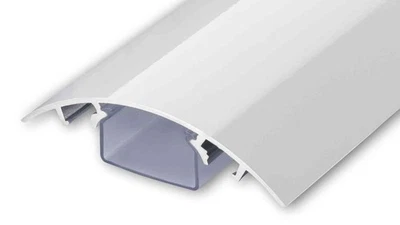 ALUNOVO TV Design Aluminium Kabelkanal in Weiss glänzend in verschiedenen Längen - Bild 1 von 4