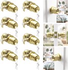 Door Knob Lock Set Voraus 8-PACK Keyed Alike Entry Polished Brass With 16 Keys