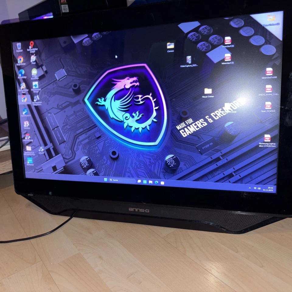 Hannspree HT231HPB Touch Monitor Diagonal weiß LED 58,4 cm (23 Zoll)  Hanns-G - Bild 2 von 4