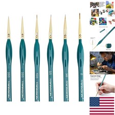 Versatile Detail Paint Brush Set - 6 Fine Brushes for All Painting Techniques