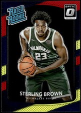 2017-18 Donruss Optic #165 Sterling Brown Red and Yellow Rated Rookie E1