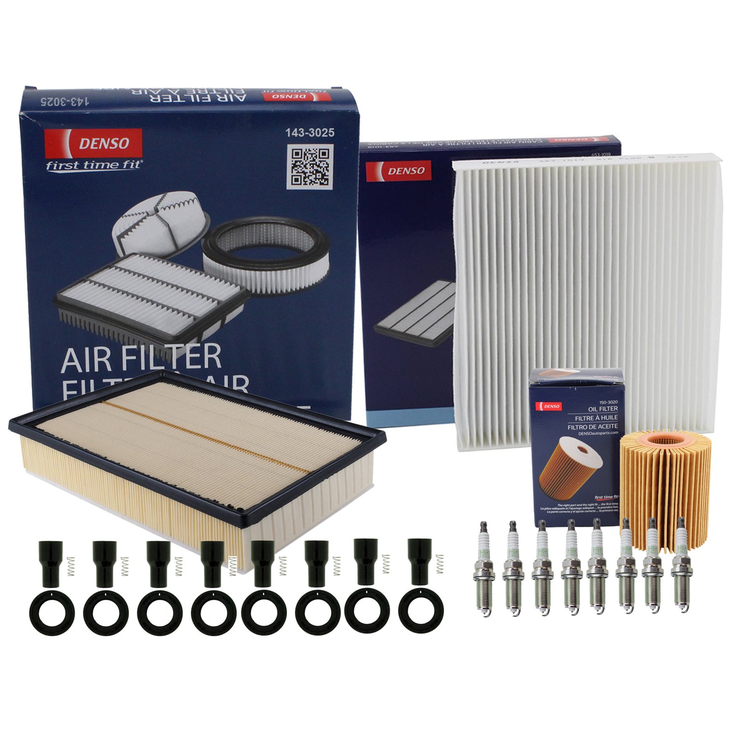 Denso Tune Up Kit NGK 8 Spark Plugs Boots Kit for Lexus GX460 4.6 V8 1UR-FE AWD