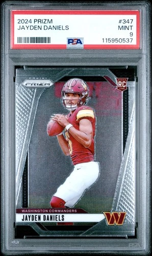 2024 Panini Prizm #347 Jayden Daniels Rookie Card RC PSA 9