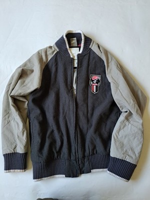 Nike 90s Wool Varsity Jacket Y2k Grey Tag Small 