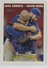 2016 Topps Heritage High Number Combo Cards Jake Arrieta David Ross #CC-20 05k6