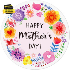 72 Pcs Happy Mother'S Day Stickers - 1.5 Inch Floral Watercolor Envelope Seals W
