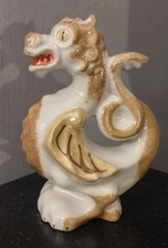 VTG Aquarium Chinese Dragon Fish Tank Ornament Decoration Lusterware Prop Rare
